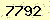 請輸入此驗證碼 : 7792