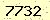 請輸入此驗證碼 : 7732