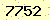 請輸入此驗證碼 : 7752