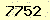 請輸入此驗證碼 : 7752
