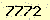 請輸入此驗證碼 : 7772