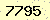 請輸入此驗證碼 : 7795