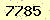請輸入此驗證碼 : 7785