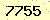 請輸入此驗證碼 : 7755