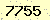 請輸入此驗證碼 : 7755
