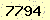 請輸入此驗證碼 : 7794
