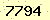 請輸入此驗證碼 : 7794