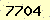 請輸入此驗證碼 : 7704