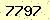 請輸入此驗證碼 : 7797