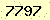 請輸入此驗證碼 : 7797
