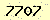 請輸入此驗證碼 : 7707