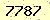 請輸入此驗證碼 : 7787