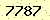 請輸入此驗證碼 : 7787