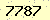 請輸入此驗證碼 : 7787
