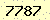 請輸入此驗證碼 : 7787