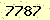 請輸入此驗證碼 : 7787