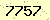 請輸入此驗證碼 : 7757