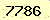 請輸入此驗證碼 : 7786