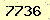 請輸入此驗證碼 : 7736