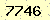 請輸入此驗證碼 : 7746