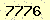 請輸入此驗證碼 : 7776