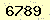 請輸入此驗證碼 : 6789