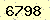 請輸入此驗證碼 : 6798
