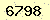 請輸入此驗證碼 : 6798