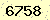 請輸入此驗證碼 : 6758