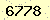 請輸入此驗證碼 : 6778
