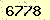 請輸入此驗證碼 : 6778