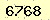 請輸入此驗證碼 : 6768