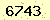 請輸入此驗證碼 : 6743