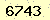 請輸入此驗證碼 : 6743