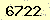 請輸入此驗證碼 : 6722