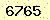 請輸入此驗證碼 : 6765
