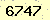 請輸入此驗證碼 : 6747