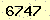請輸入此驗證碼 : 6747
