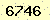 請輸入此驗證碼 : 6746