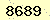 請輸入此驗證碼 : 8689