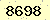 請輸入此驗證碼 : 8698