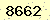 請輸入此驗證碼 : 8662