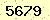 請輸入此驗證碼 : 5679