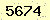 請輸入此驗證碼 : 5674
