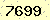 請輸入此驗證碼 : 7699