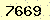 請輸入此驗證碼 : 7669