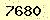 請輸入此驗證碼 : 7680