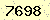 請輸入此驗證碼 : 7698
