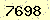 請輸入此驗證碼 : 7698