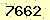 請輸入此驗證碼 : 7662